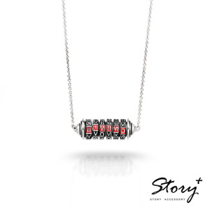 密碼輪(6輪英文)-數字客製純銀項鍊