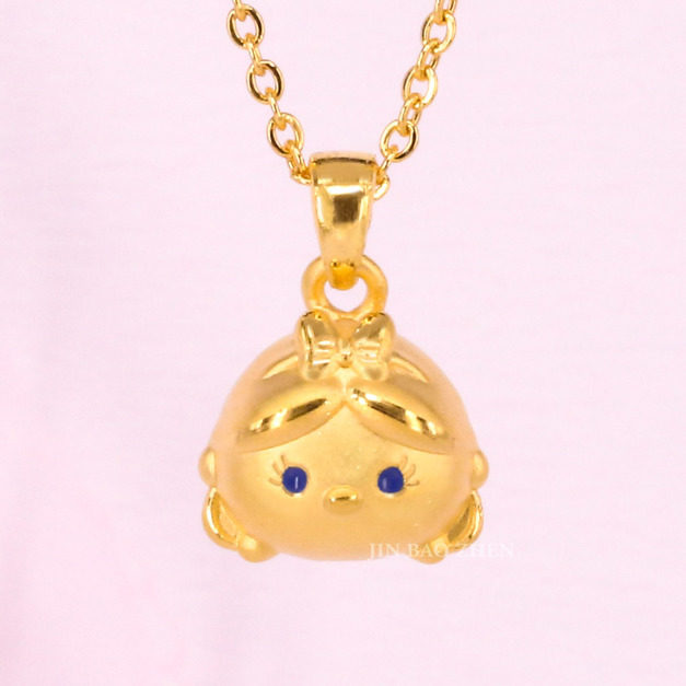 TSUM TSUM造型黃金墜子-愛麗絲款