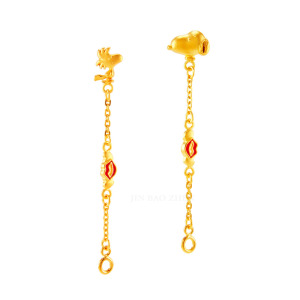 史努比SNOOPY-親密關係-黃金耳環