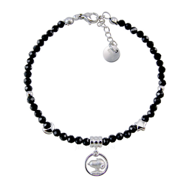 史努比SNOOPY-浪漫夏夜-純銀手鍊(三色可選)