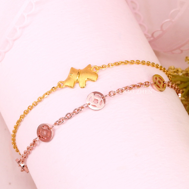 狗來富-金加鋼手鍊