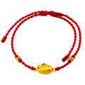 好運12生肖-鼠-紅繩黃金手鍊