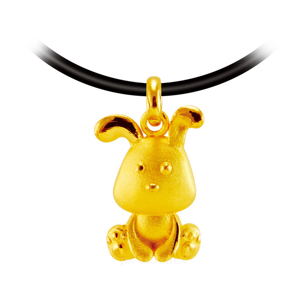 乖巧狗-黃金墜子