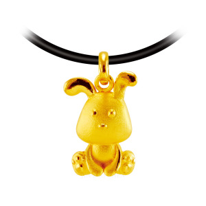 乖巧狗-黃金墜子