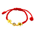 福氣狗-編織黃金手鍊(小孩版)