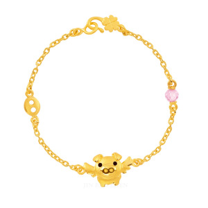 吉翔豬-彌月黃金手鍊