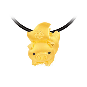 高飛豬-黃金墜子