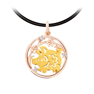 金豬頌春-金加銀墜子