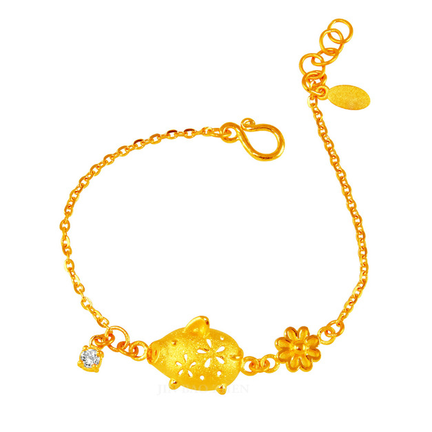 花漾豬-黃金手鍊(小孩版)