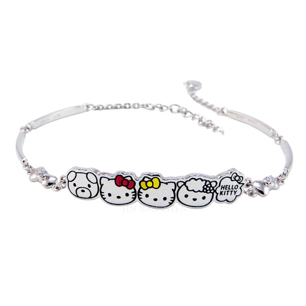 Hello Kitty凱蒂貓-好友約定-純銀手鍊