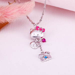 時光-HelloKitty凱蒂貓-純銀項鍊