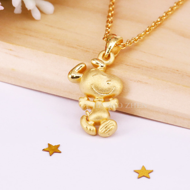 開心史努比-黃金墜子
