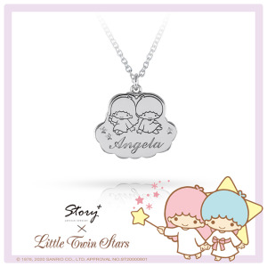 雲朵款-KikiLala雙星仙子-客製純銀項鍊