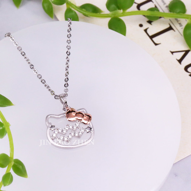 水瓶座(1/21~2/18)-Hello Kitty凱蒂貓-星座銀飾墜子