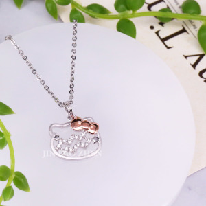 水瓶座(1/21~2/18)-Hello Kitty凱蒂貓-星座銀飾墜子