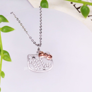 天蠍座(10/24~11/22)-Hello Kitty凱蒂貓-星座銀飾墜子