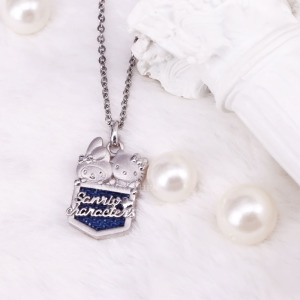 牛仔口袋-Hello Kitty & MyMelody-純銀墜子