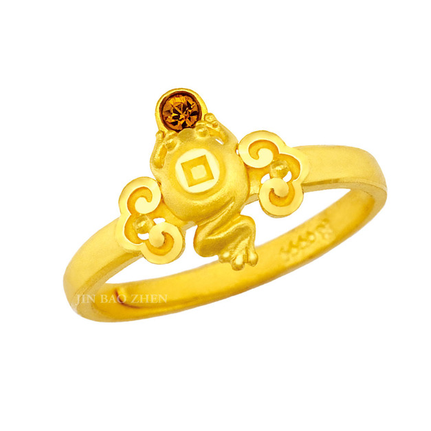 招財蟾-黃金戒指-招財蟾蜍造型戒指