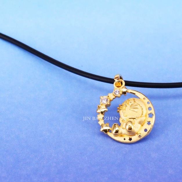 星月皎潔哆啦a夢-Doraemon-黃金墜子