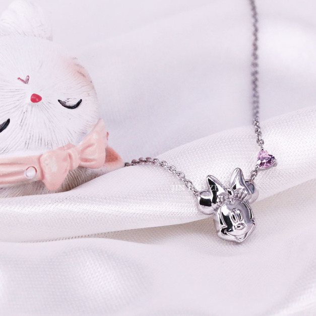 愛心米妮純銀項鍊