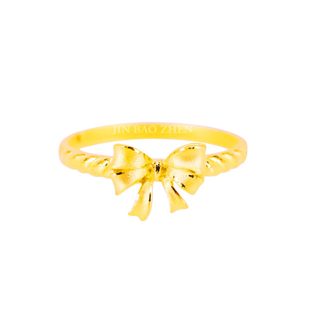 心繫-蝴蝶結黃金戒指