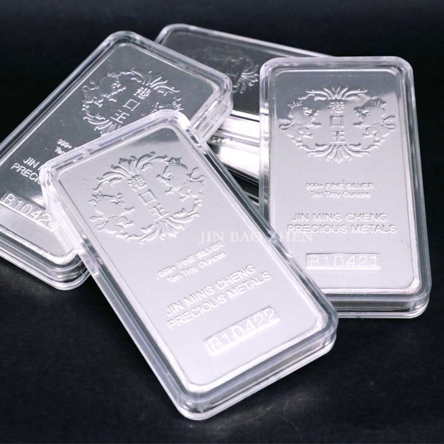 金寶珍銀樓-白銀條塊-精裝版 (重量10盎司)