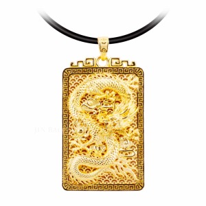 霸氣龍墜-祥龍黃金墜子