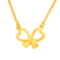 愛的2次方-蝴蝶黃金項鍊(鎖骨鍊)