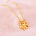 愛的讚頌-幸運草黃金鎖骨鍊_1