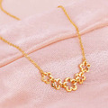 綺幻花園-小花黃金項鍊(鎖骨鍊)_1