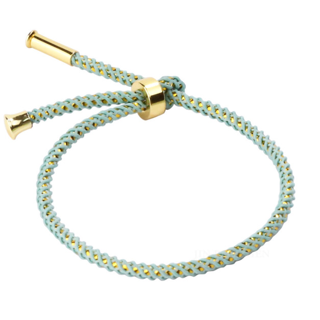 高級米蘭繩手鍊-薄荷琉璃糖