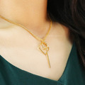 為我著迷-幾何垂墜黃金項鍊_1