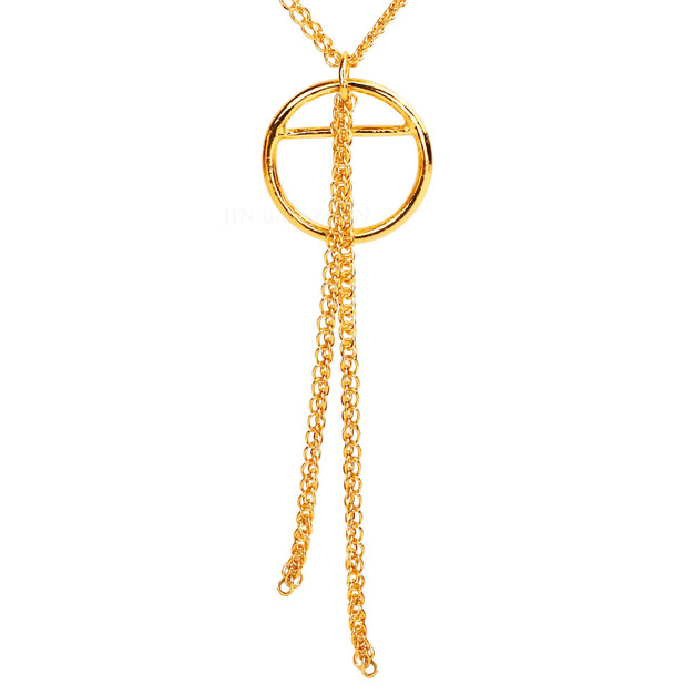 性感維納斯-幾何垂墜黃金項鍊