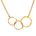 自由的靈魂-圓形幾何黃金項鍊
