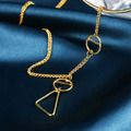 沉醉的美好-幾何垂墜黃金項鍊_2