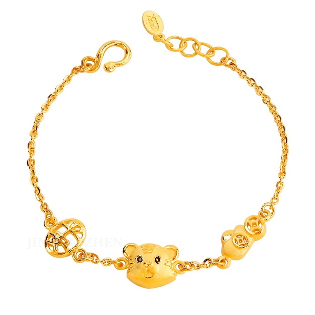 平安虎-虎年彌月黃金手鍊-福虎誕生