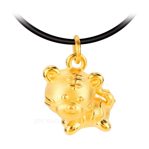 飛虎騰達-虎年彌月黃金墜子-福虎誕生