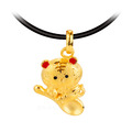 萌虎金湯匙-虎年彌月黃金墜子-福虎誕生