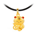 奶瓶小虎-虎年彌月黃金墜子-福虎誕生