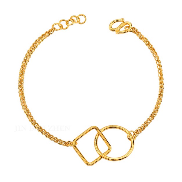 蛻變-方圓幾何黃金手鍊