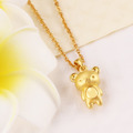 療癒時光-拉拉熊黃金墜子-Rilakkuma_1