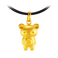 療癒時光-拉拉熊黃金墜子-Rilakkuma