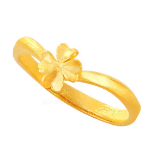 好好生活-幸運草黃金戒指