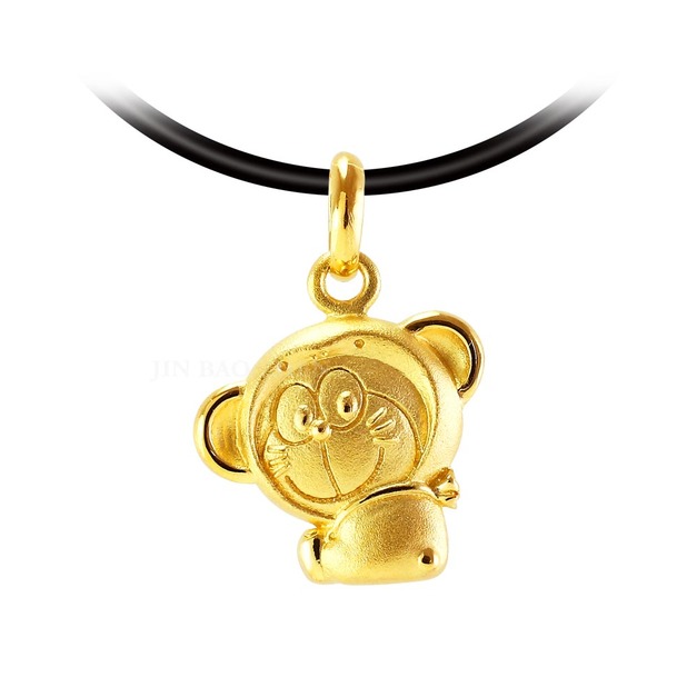 生肖猴-哆啦a夢Doraemon-十二生肖-黃金墜子