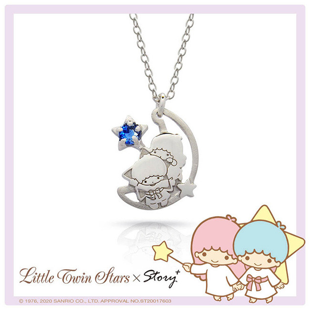 雙子星許願系列-KikiLala星月誕生石純銀項鍊
