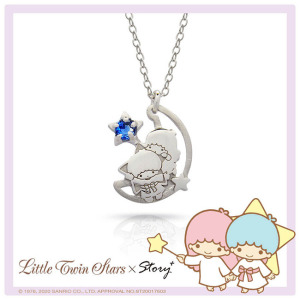 雙子星許願系列-KikiLala星月誕生石純銀項鍊