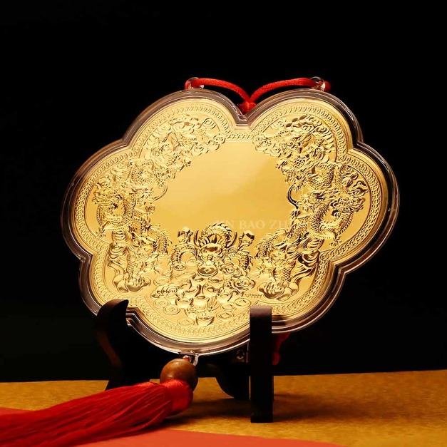 九龍獻瑞-神明金牌(中)13公分(0.06錢)