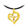 記得愛-愛心黃金墜子