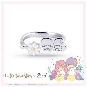 雙子星小雛菊系列-KikiLala小雛菊純銀戒指