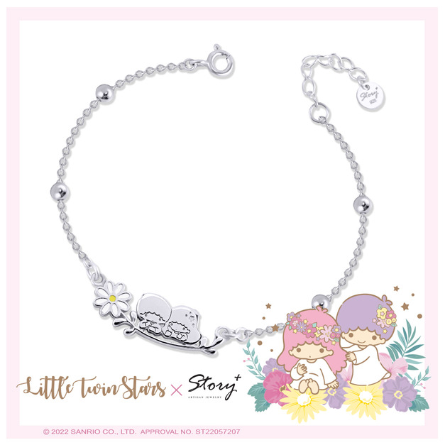 雙子星小雛菊系列-KikiLala小雛菊純銀手鍊